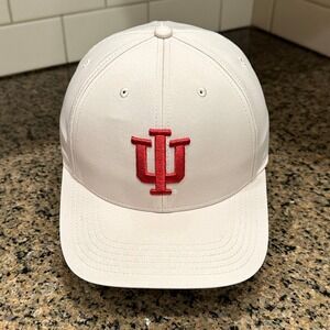 Indiana Hoosiers Legacy NCAA Snapback Hat White Red IU‎ Adjustable Cap